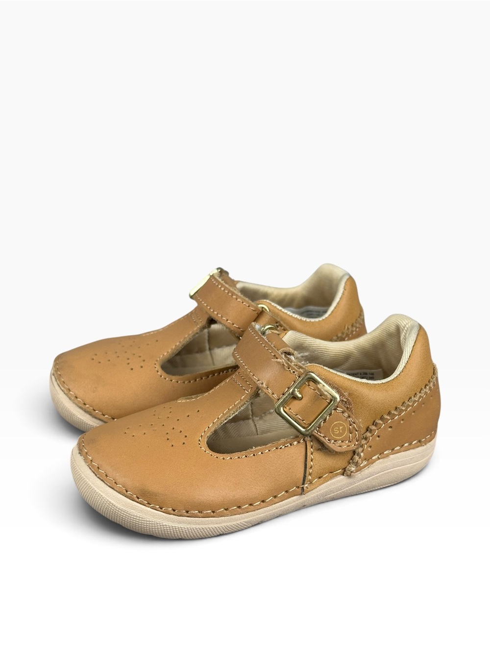 Stride Rite Brown Leather Mary Jane Shoes Toddler Girl 6 M